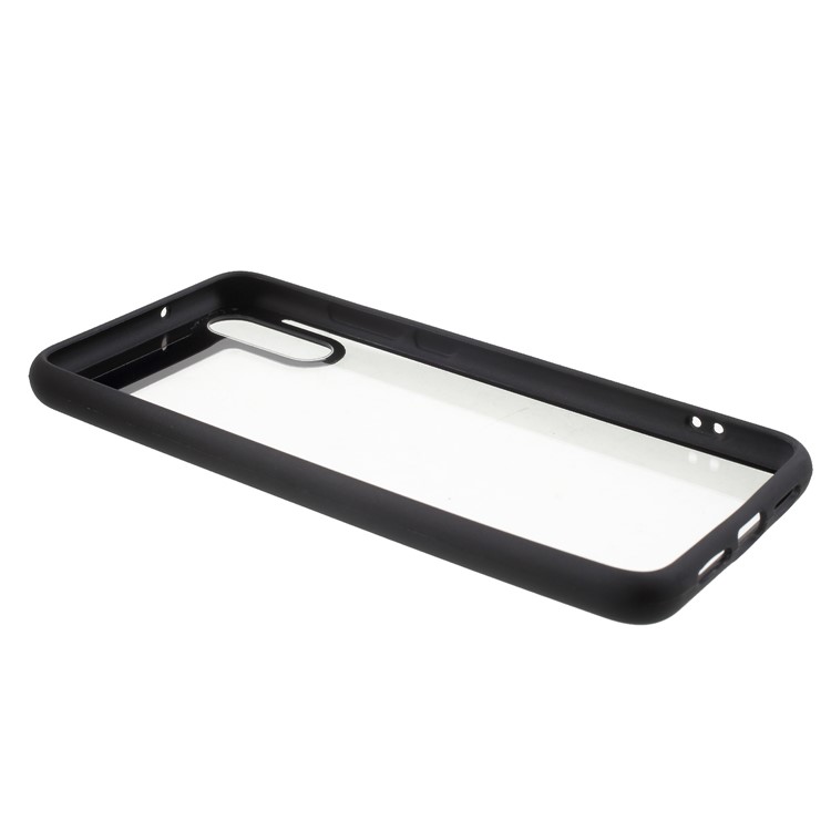 Silicone Frame + Transparent Acrylic Combo Cellphone Cover for Huawei P20 - Black-7