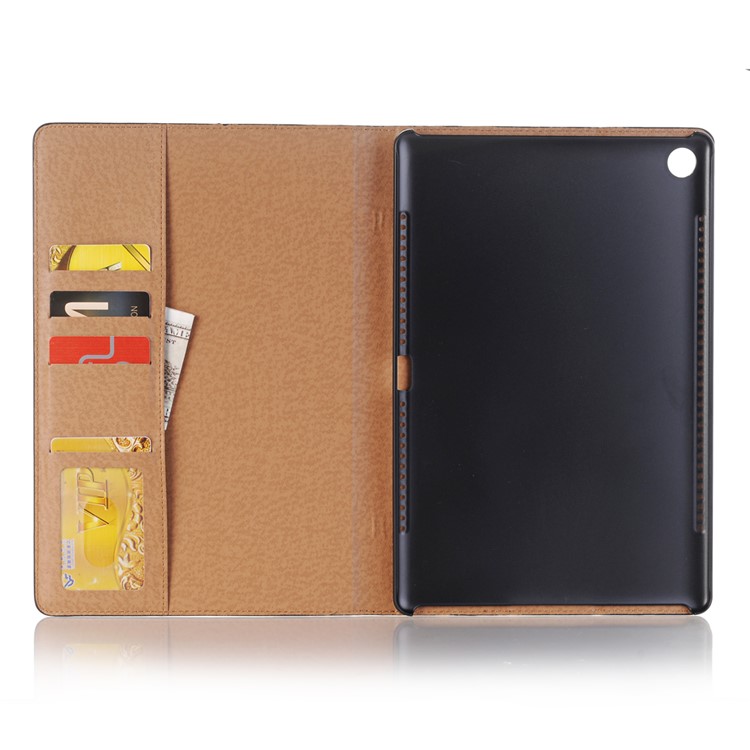Crazy Horse Texture Retro PU Leather Wallet Smart Case for Huawei MediaPad M5 10/M5 10 (Pro) - Black-4