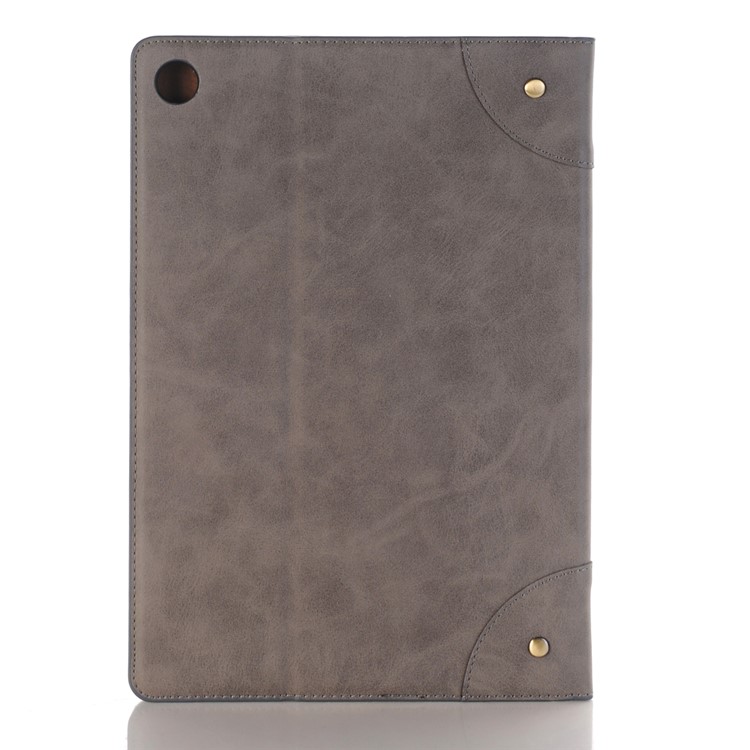 Crazy Horse Texture Retro PU Leather Wallet Smart Cover for Huawei MediaPad M5 10/M5 10 (Pro) - Grey-2