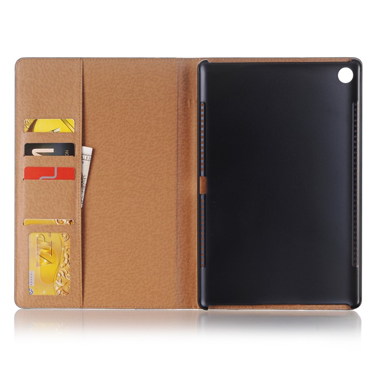 Crazy Horse Texture Retro PU Leather Wallet Smart Cover for Huawei MediaPad M5 10/M5 10 (Pro) - Grey-5