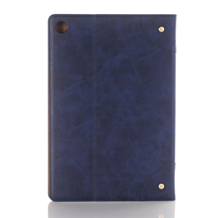 Crazy Horse Texture Retro PU Leather Wallet Smart Shell for Huawei MediaPad M5 10/M5 10 (Pro) - Blue-2