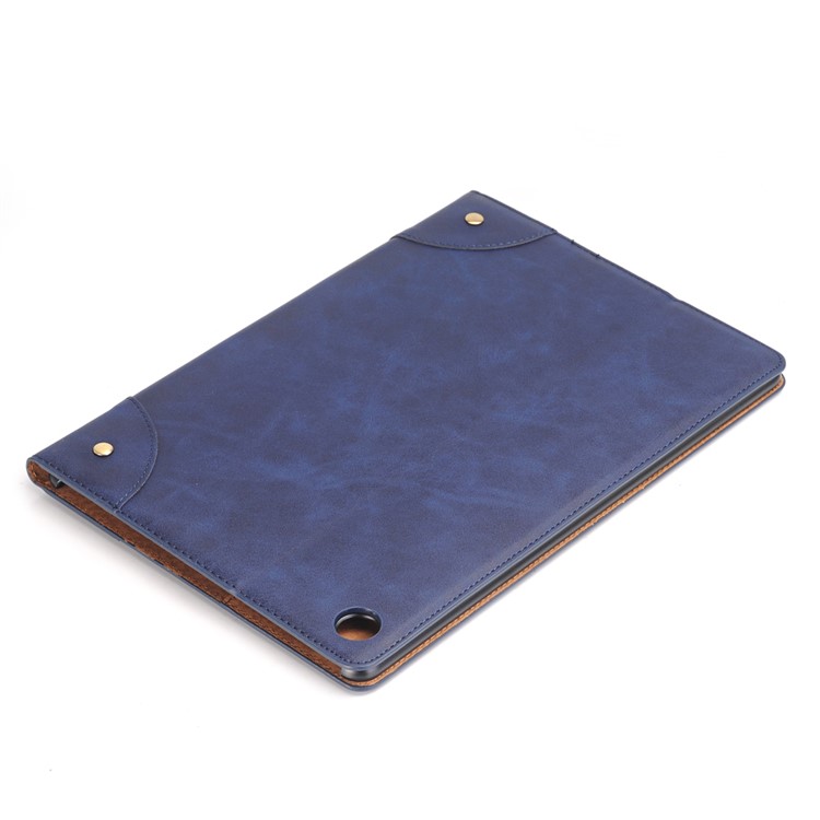 Crazy Horse Texture Retro PU Leather Wallet Smart Shell for Huawei MediaPad M5 10/M5 10 (Pro) - Blue-6