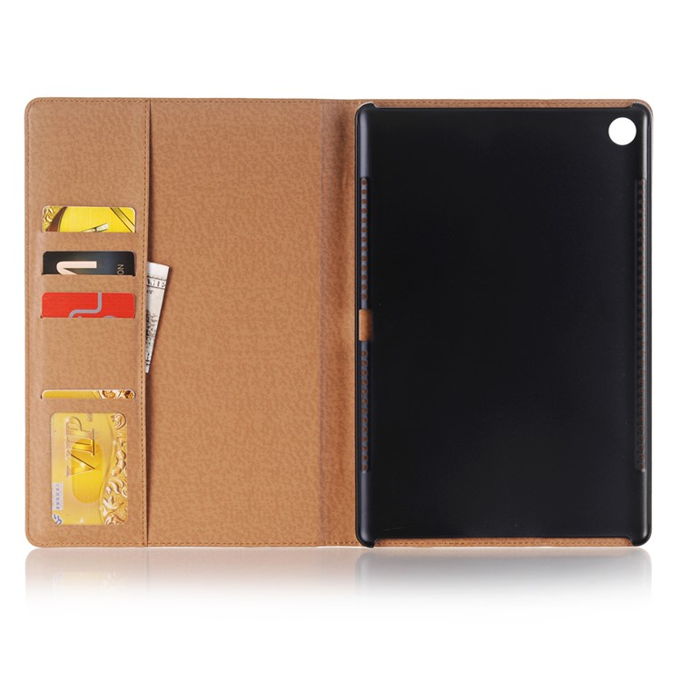 Crazy Horse Texture Retro Leather Stand Smart Tablet Case for Huawei MediaPad M5 10/M5 10 (Pro) - Brown-3