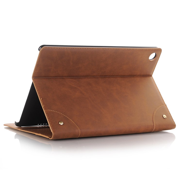Crazy Horse Texture Retro Leather Stand Smart Tablet Case for Huawei MediaPad M5 10/M5 10 (Pro) - Brown-4