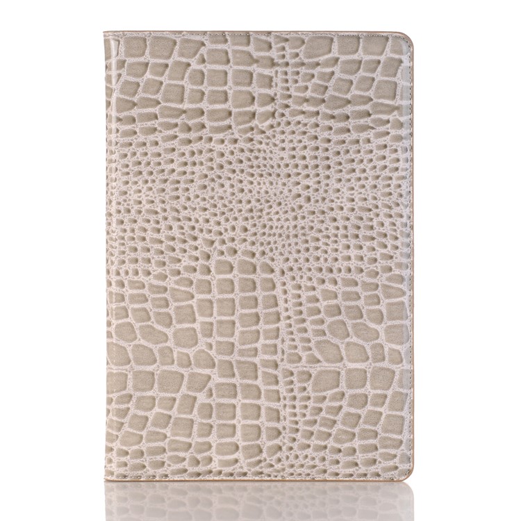 Crocodile Texture Wallet Stand Leather Smart Cover for Huawei MediaPad M5 10/M5 10 (Pro) - Gold-1