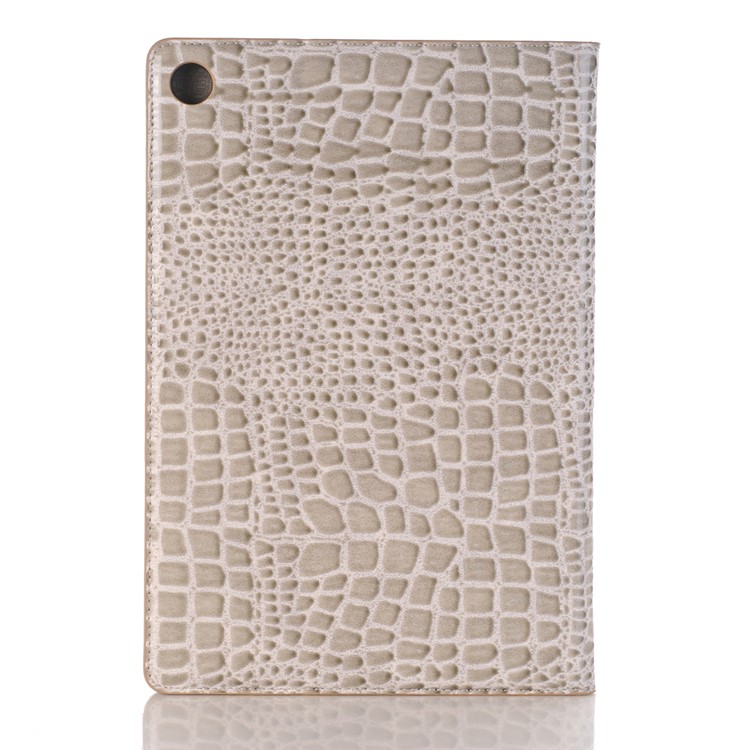 Crocodile Texture Wallet Stand Leather Smart Cover for Huawei MediaPad M5 10/M5 10 (Pro) - Gold-2
