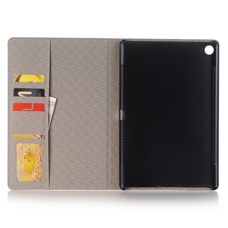 Crocodile Texture Wallet Stand Leather Smart Cover for Huawei MediaPad M5 10/M5 10 (Pro) - Gold-3