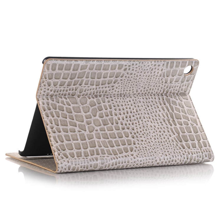 Crocodile Texture Wallet Stand Leather Smart Cover for Huawei MediaPad M5 10/M5 10 (Pro) - Gold-4
