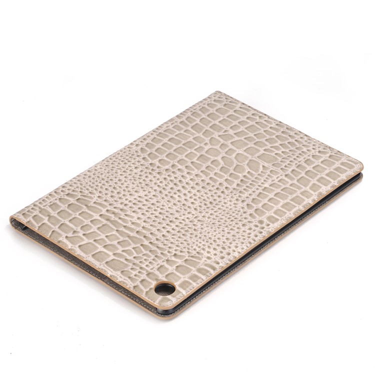 Crocodile Texture Wallet Stand Leather Smart Cover for Huawei MediaPad M5 10/M5 10 (Pro) - Gold-6
