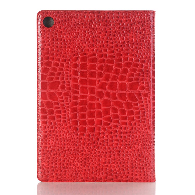 Crocodile Texture Wallet Stand Leather Smart Shell for Huawei MediaPad M5 10/M5 10 (Pro) - Red-2