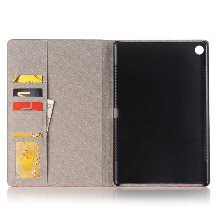 Crocodile Texture Wallet Stand Leather Smart Shell for Huawei MediaPad M5 10/M5 10 (Pro) - Red-3