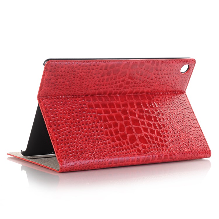 Crocodile Texture Wallet Stand Leather Smart Shell for Huawei MediaPad M5 10/M5 10 (Pro) - Red-4