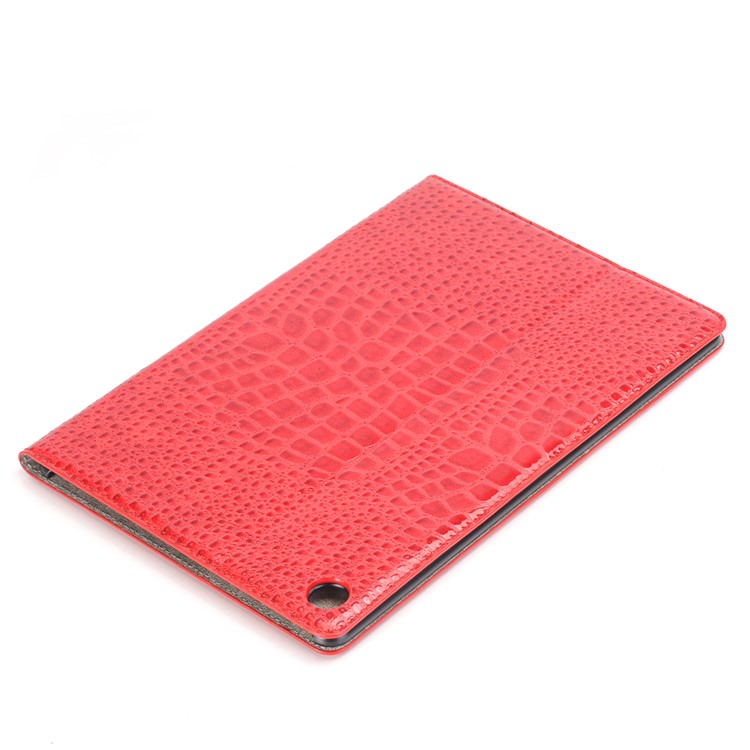 Crocodile Texture Wallet Stand Leather Smart Shell for Huawei MediaPad M5 10/M5 10 (Pro) - Red-6