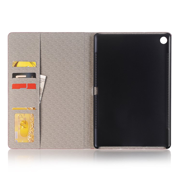 Crocodile Texture Wallet Stand Leather Smart Tablet Case Cover for Huawei MediaPad M5 10/M5 10 (Pro) - Rose-3
