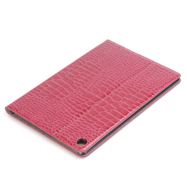 Crocodile Texture Wallet Stand Leather Smart Tablet Case Cover for Huawei MediaPad M5 10/M5 10 (Pro) - Rose-6