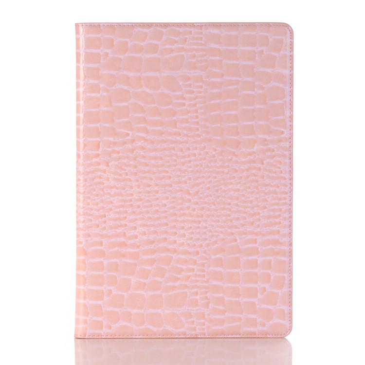 Crocodile Texture Wallet Stand Leather Smart Shell Case for Huawei MediaPad M5 10/M5 10 (Pro) - Pink-1