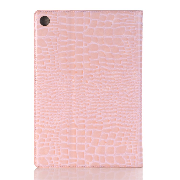 Crocodile Texture Wallet Stand Leather Smart Shell Case for Huawei MediaPad M5 10/M5 10 (Pro) - Pink-2