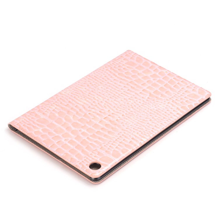 Crocodile Texture Wallet Stand Leather Smart Shell Case for Huawei MediaPad M5 10/M5 10 (Pro) - Pink-6