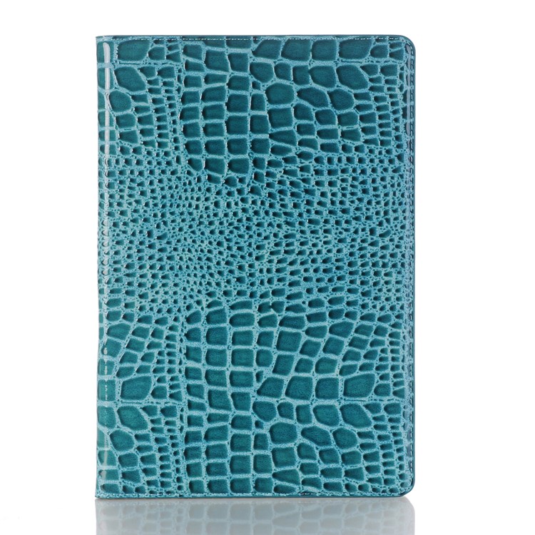 Crocodile Texture Wallet Stand Leather Smart Case Accessory for Huawei MediaPad M5 10/M5 10 (Pro) - Blue-1