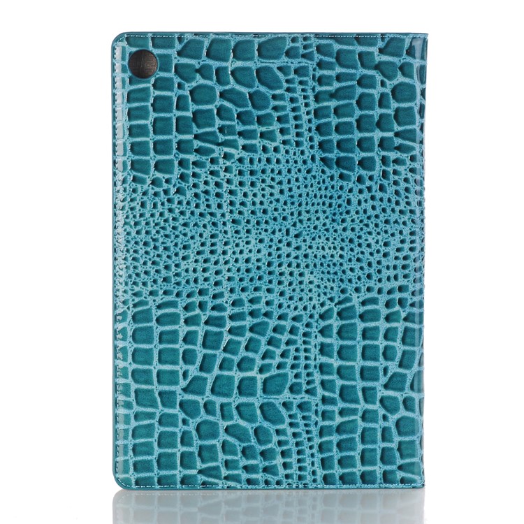 Crocodile Texture Wallet Stand Leather Smart Case Accessory for Huawei MediaPad M5 10/M5 10 (Pro) - Blue-2