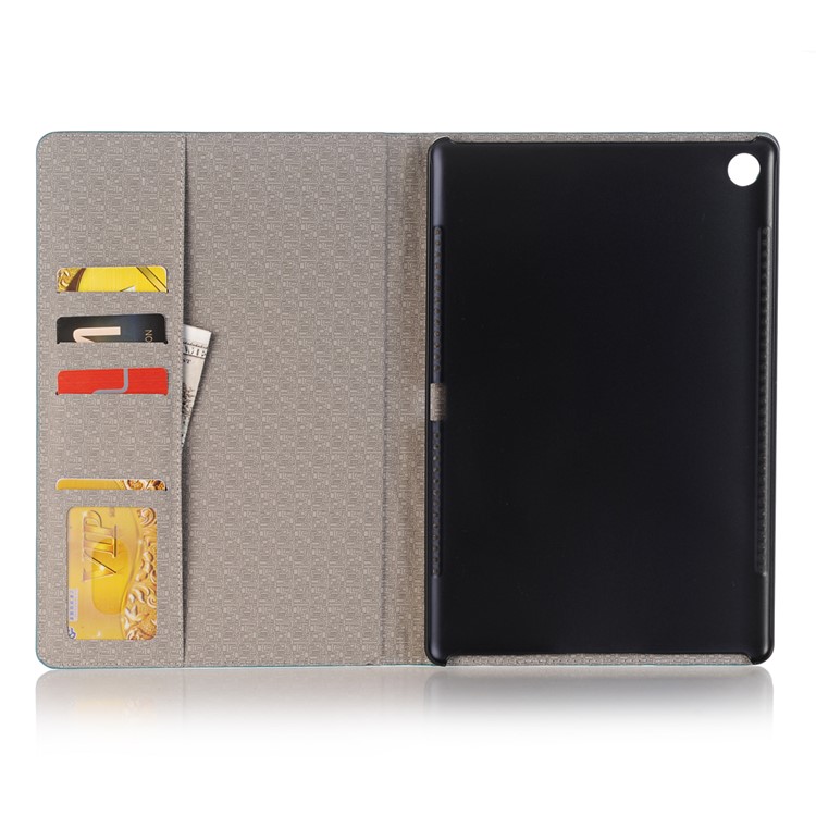 Crocodile Texture Wallet Stand Leather Smart Case Accessory for Huawei MediaPad M5 10/M5 10 (Pro) - Blue-3