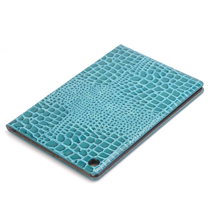 Crocodile Texture Wallet Stand Leather Smart Case Accessory for Huawei MediaPad M5 10/M5 10 (Pro) - Blue-6