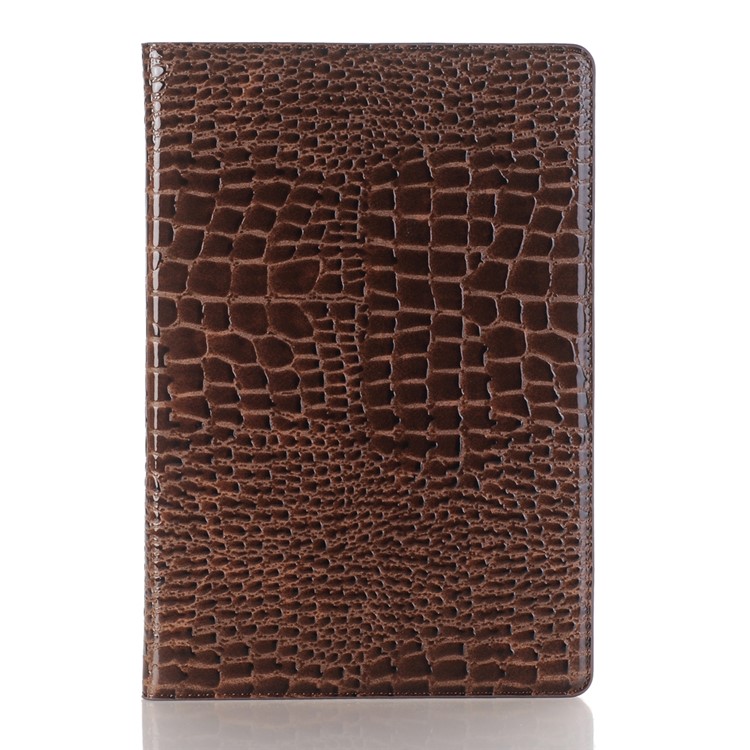 Crocodile Texture Wallet Stand Leather Smart Cover Protector for Huawei MediaPad M5 10/M5 10 (Pro) - Brown-1