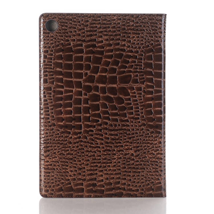 Crocodile Texture Wallet Stand Leather Smart Cover Protector for Huawei MediaPad M5 10/M5 10 (Pro) - Brown-2