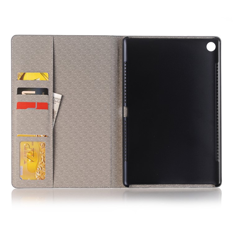 Map Pattern Stand Wallet Leather Cover for Huawei MediaPad M5 10/M5 10 (Pro) - Grey-3