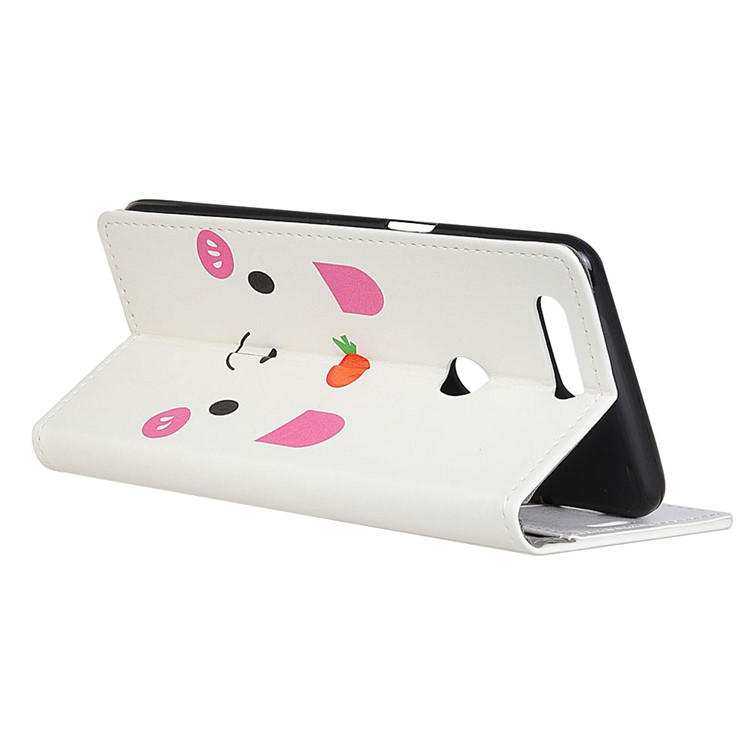 Pattern Printing Stand Leather Wallet Cell Phone Case for Huawei Honor 7A (with Fingerprint Sensor) / Honor 7A Pro / Enjoy 8e - Cute Bear-3