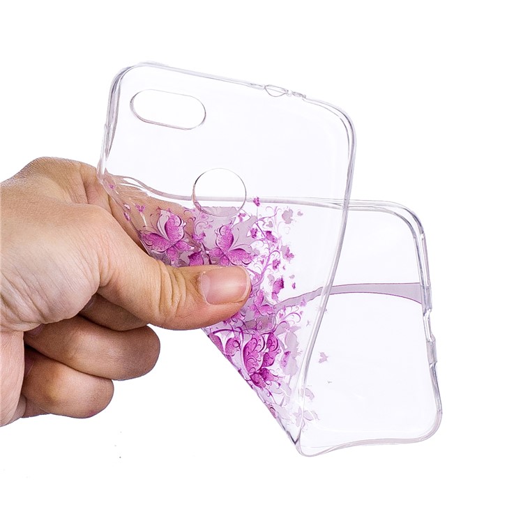Pattern Printing TPU Case Shell Cover for Huawei P9 lite mini/Y6 Pro (2017)/Enjoy 7 - Purple Tree-2