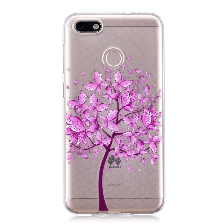 Pattern Printing TPU Case Shell Cover for Huawei P9 lite mini/Y6 Pro (2017)/Enjoy 7 - Purple Tree-3