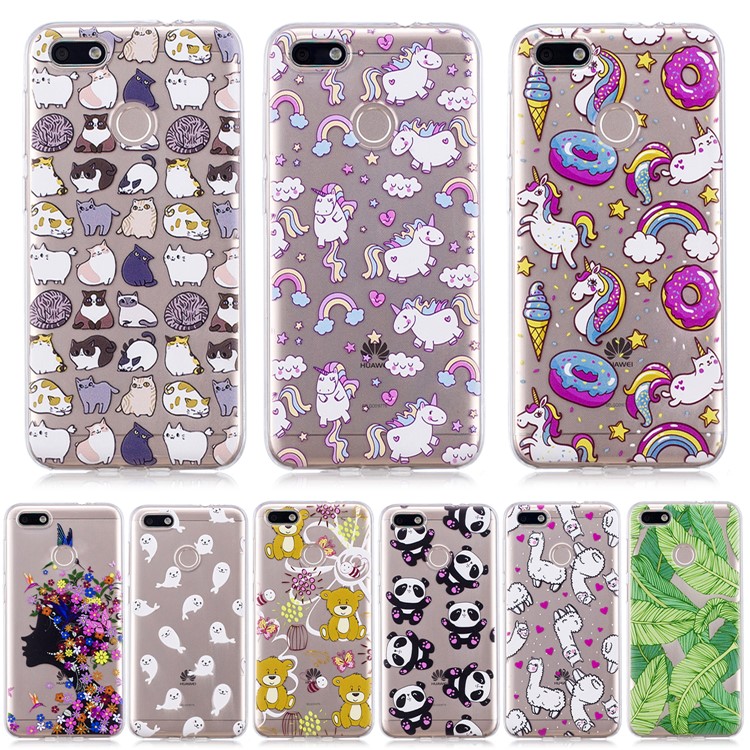 Pattern Printing TPU Case Shell Cover for Huawei P9 lite mini/Y6 Pro (2017)/Enjoy 7 - Purple Tree-6
