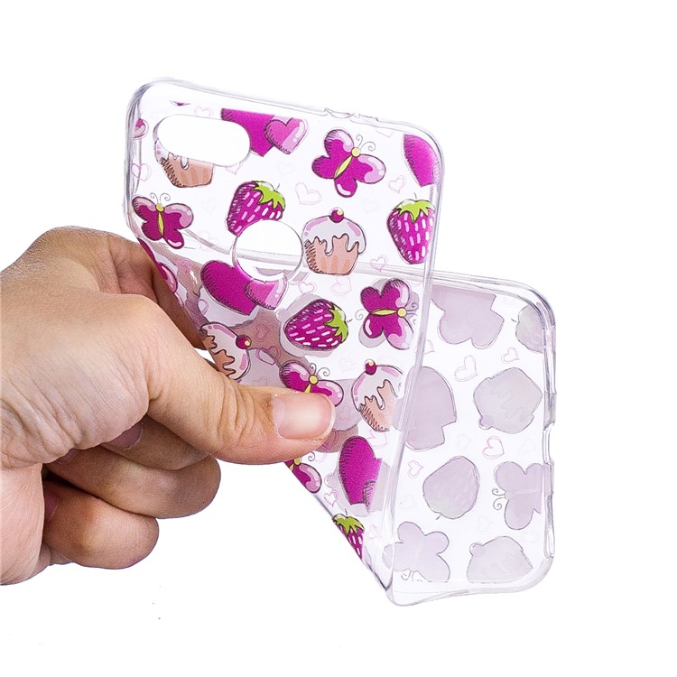 Pattern Printing TPU Mobile Cover for Huawei P9 lite mini/Y6 Pro (2017)/Enjoy 7 - Heart and Strawberry-2