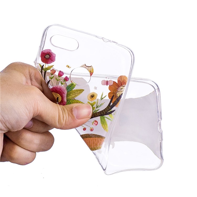 Pattern Printing TPU Lightweight Phone Cover for Huawei P9 lite mini/Y6 Pro (2017)/Enjoy 7 - Deer with Flowers-2