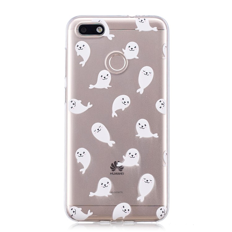 Pattern Printing TPU Thin Phone Shell for Huawei P9 lite mini/Y6 Pro (2017)/Enjoy 7 - Sea Lion-3