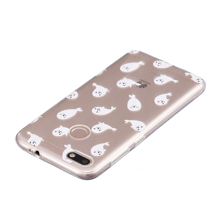 Pattern Printing TPU Thin Phone Shell for Huawei P9 lite mini/Y6 Pro (2017)/Enjoy 7 - Sea Lion-5