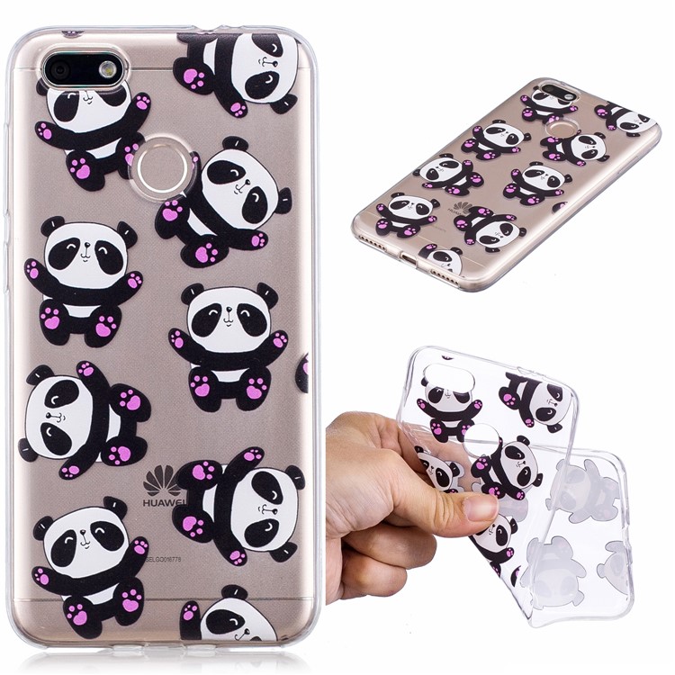 Patterned Soft TPU Lightweight Phone Casing for Huawei P9 lite mini/Y6 Pro (2017)/Enjoy 7 - Panda Pattern-1