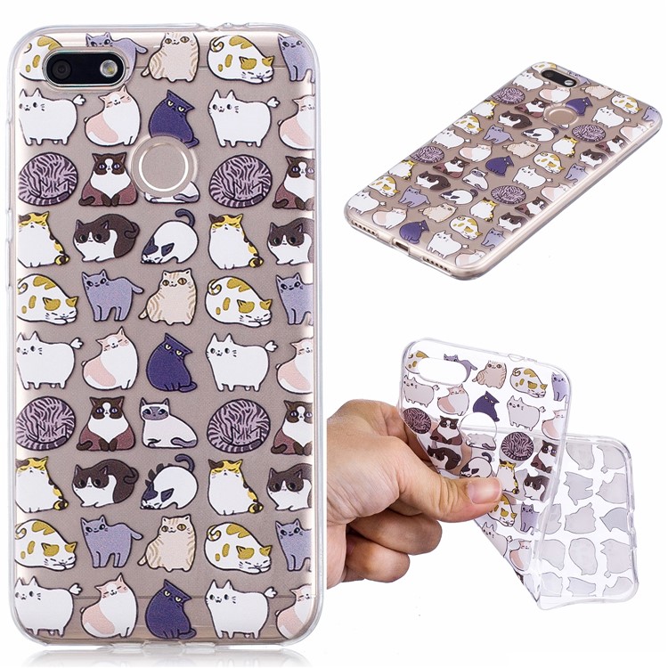 For Huawei P9 lite mini/Y6 Pro (2017)/Enjoy 7 Patterned Soft TPU Case Cover - Cartoon Pattern-1