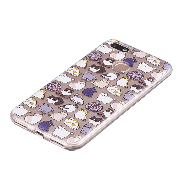 For Huawei P9 lite mini/Y6 Pro (2017)/Enjoy 7 Patterned Soft TPU Case Cover - Cartoon Pattern-4
