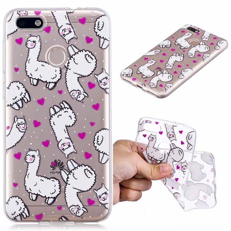 Pattern Printing TPU Cellphone Lightweight Cover for Huawei P9 lite mini/Y6 Pro (2017)/Enjoy 7 - Alpaca Pattern-1