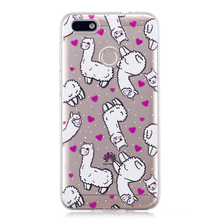 Pattern Printing TPU Cellphone Lightweight Cover for Huawei P9 lite mini/Y6 Pro (2017)/Enjoy 7 - Alpaca Pattern-3