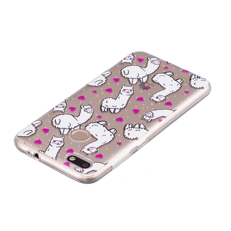 Pattern Printing TPU Cellphone Lightweight Cover for Huawei P9 lite mini/Y6 Pro (2017)/Enjoy 7 - Alpaca Pattern-5