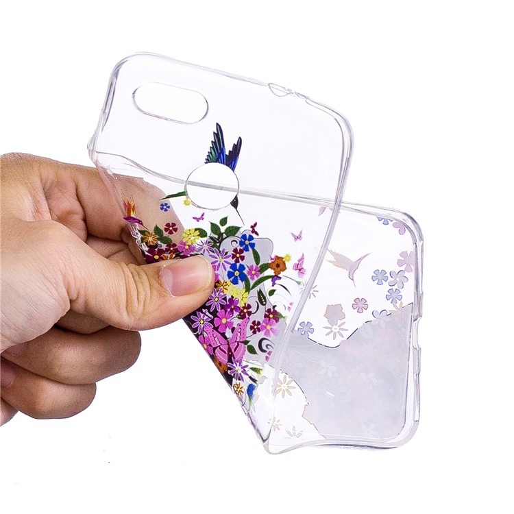 For Huawei P9 lite mini/Y6 Pro (2017)/Enjoy 7 Pattern Printing TPU Protective Phone Cover - Flowered Girl-2