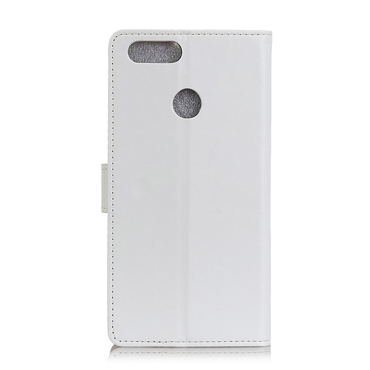 PU Leather Magnetic Wallet Folio Casing with Stand for Huawei Honor 7A (with Fingerprint Sensor) / Honor 7A Pro / Enjoy 8e - White-3
