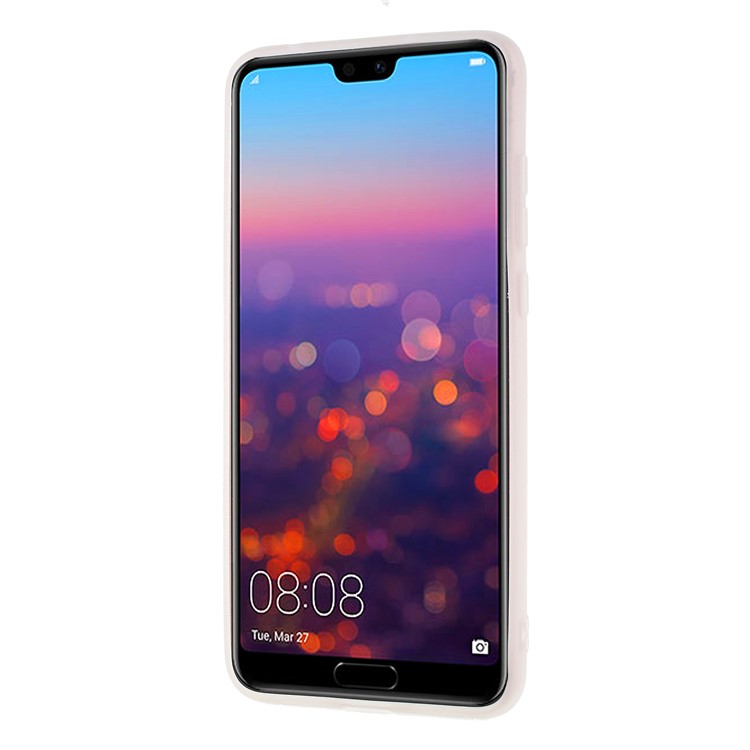 TPU Cell Phone Matte Cover Shell for Huawei P20 Pro - White-2