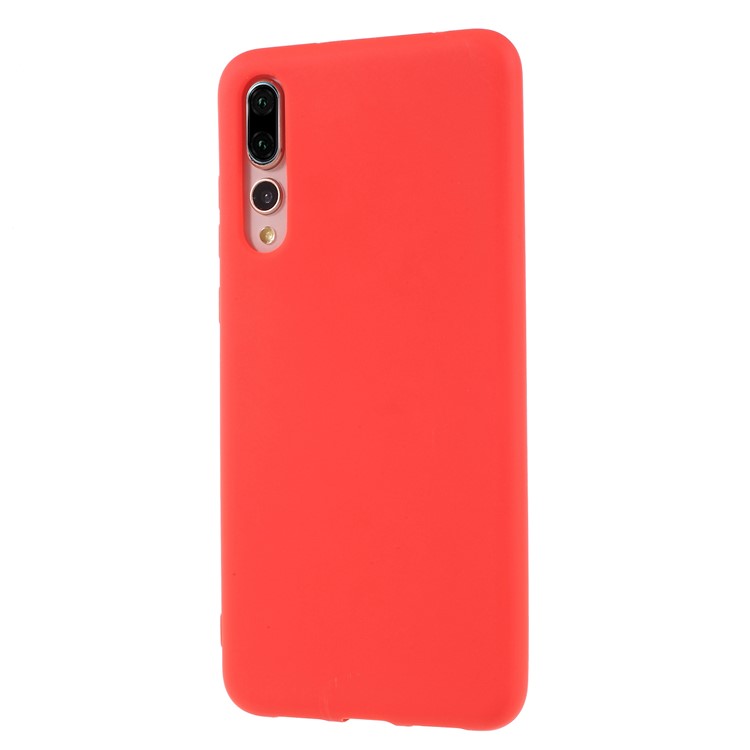 Matte TPU Mobile Phone Lightweight Case for Huawei P20 Pro - Red-1