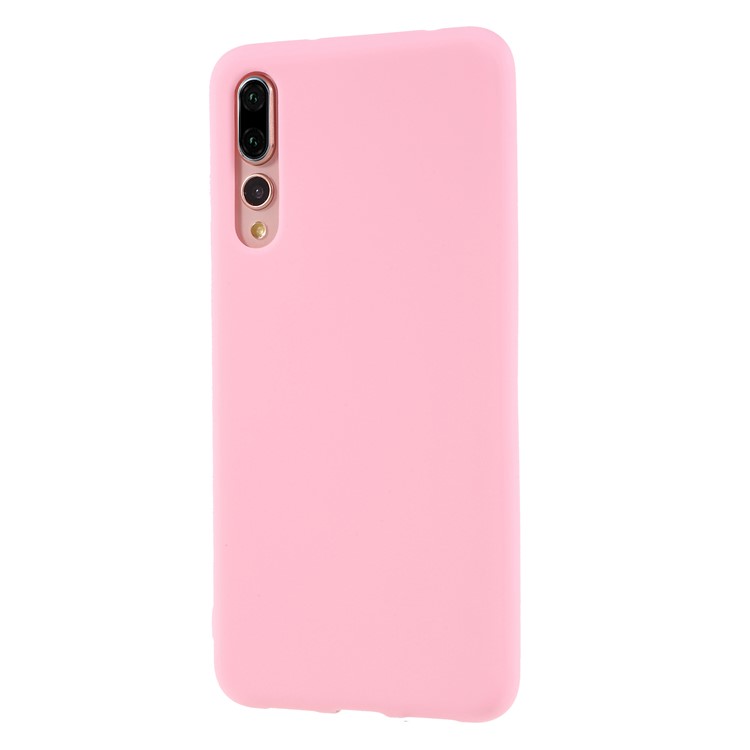 Matte Soft TPU Featherweight Phone Case for Huawei P20 Pro - Pink-1