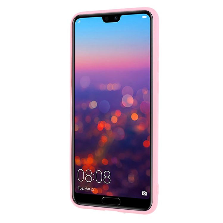 Matte Soft TPU Featherweight Phone Case for Huawei P20 Pro - Pink-2