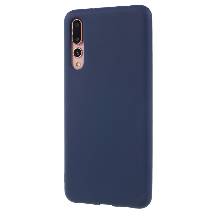 Matte Flexible TPU Phone Cover for Huawei P20 Pro - Dark Blue-1